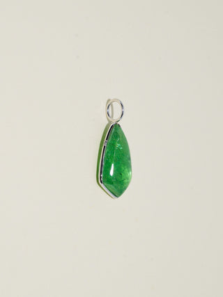 Greener Pastures Tsavorite Special Cabachon Charm in White 14k Gold