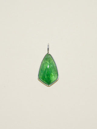 Greener Pastures Tsavorite Special Cabachon Charm in White 14k Gold