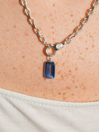 No Chill Kyanite Emerald Cut Charm in Sterling Silver