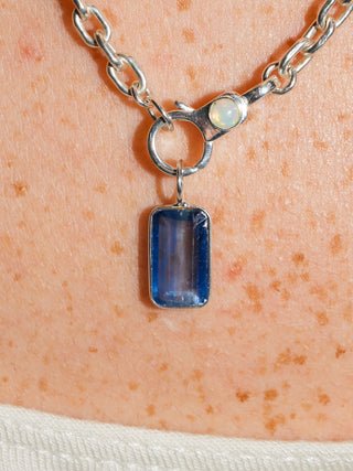 No Chill Kyanite Emerald Cut Charm in Sterling Silver