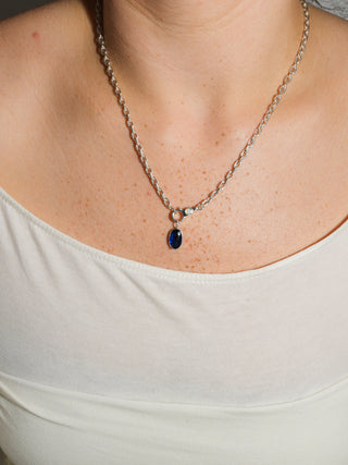 Big Chill Kyanite Oval Cut Charm in Sterling Silver