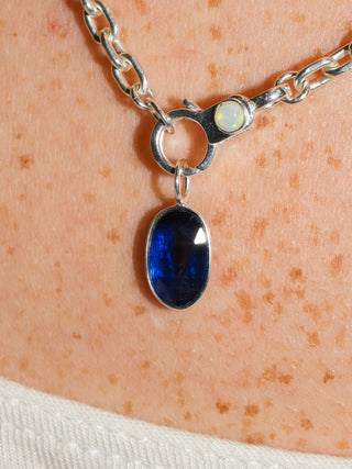 Big Chill Kyanite Oval Cut Charm in Sterling Silver
