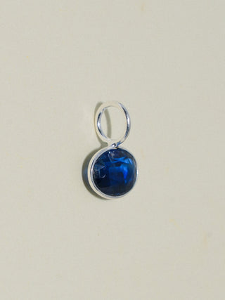 Mosiac Kyanite East West Oval Cut Charm in Sterling Silver