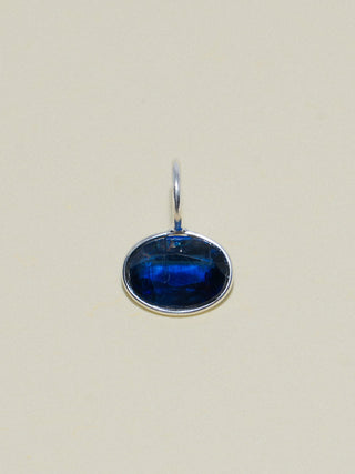 Mosiac Kyanite East West Oval Cut Charm in Sterling Silver