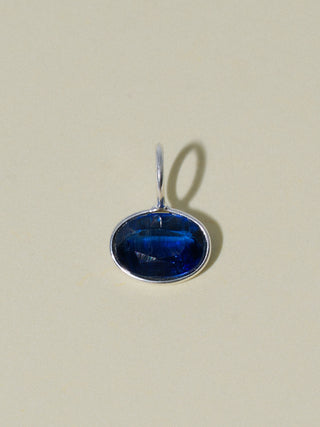 Mosiac Kyanite East West Oval Cut Charm in Sterling Silver