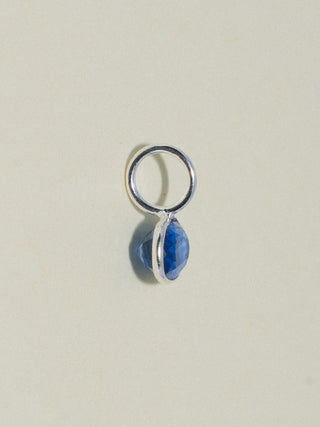 Starnight Kyanite East West Oval Cut Charm in Sterling Silver