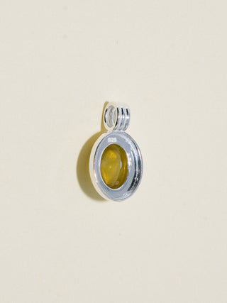 Memory Palace Grossular Garnet Triple Oval Cabochon Charm in Sterling Silver