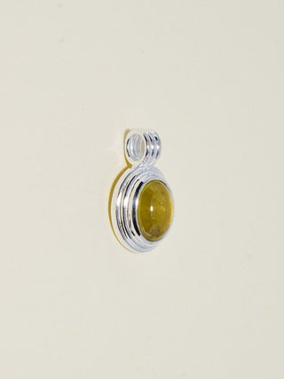 Memory Palace Grossular Garnet Triple Oval Cabochon Charm in Sterling Silver