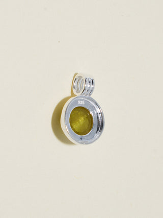 Over There Grossular Garnet Triple Round Cabochon Charm in Sterling Silver