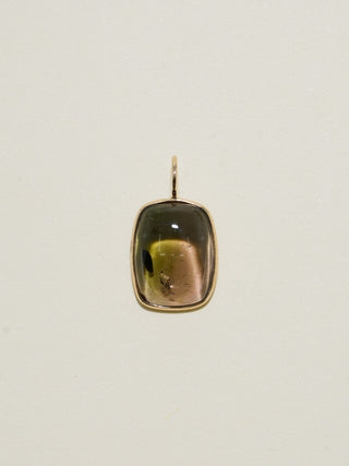 Space Cowboy Multi-Tourmaline Cushion Cabochon Charm in Yellow 14k Gold