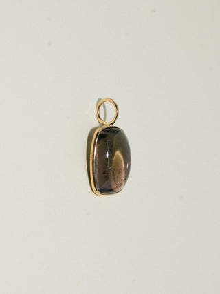 Space Cowboy Multi-Tourmaline Cushion Cabochon Charm in Yellow 14k Gold