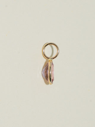 Mama Mia Pink Tourmaline Oval Cut Charm in Yellow 14k Gold