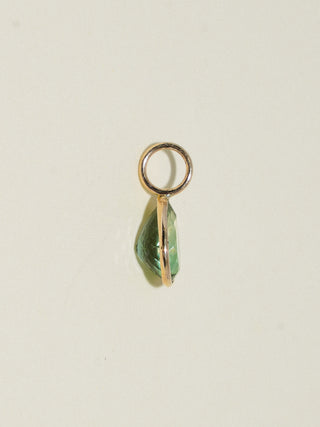 Mayhem Green Tourmaline Teardrop Cut Charm in Yellow 14k Gold