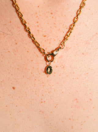 Lolligag Green Tourmaline Oval Cut Charm in Yellow 14k Gold