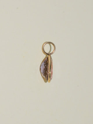 Berry Delightful Pink Tourmaline Teardrop Cut Charm in Yellow 14k Gold