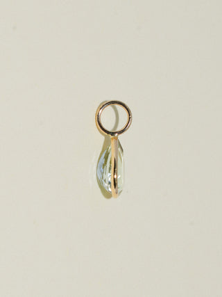 Mr. Croc Green Tourmaline Teardrop Cut Charm in Yellow 14k Gold