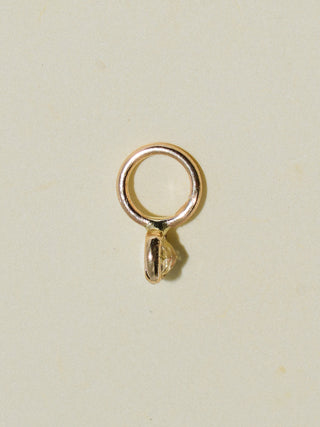 Big Teeth Smile Diamond Cushion Cut Charm in Yellow 14k Gold