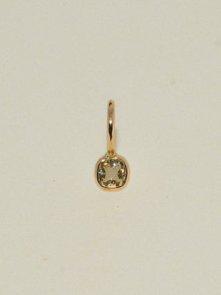 Big Teeth Smile Diamond Cushion Cut Charm in Yellow 14k Gold