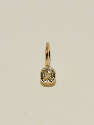 Big Teeth Smile Diamond Cushion Cut Charm in Yellow 14k Gold