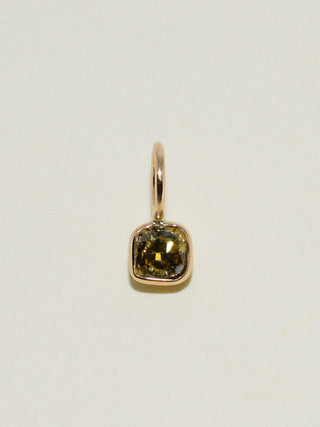 Freely Yellow Diamond Cushion Cut Charm in Yellow 14k Gold