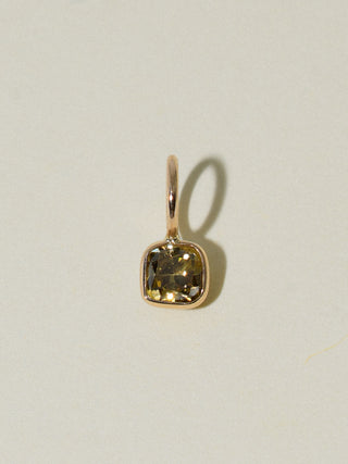 Freely Yellow Diamond Cushion Cut Charm in Yellow 14k Gold