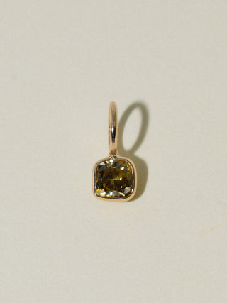 Freely Yellow Diamond Cushion Cut Charm in Yellow 14k Gold