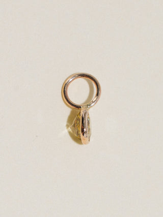 falling Diamond Cushion Cut Charm in Yellow 14k Gold