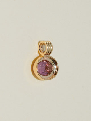 Princess Pink Tourmaline Triple East to West Oval Cut Charm in Yellow 14k Gold