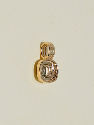 Earned It Yellow Diamond Triple Cushion Cut Charm in Yellow 14k Gold