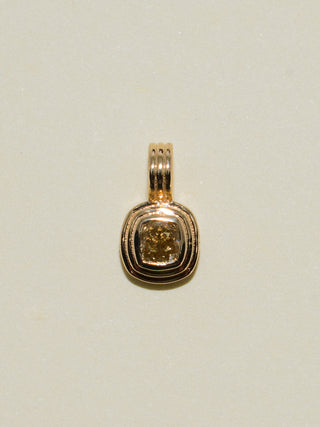 Earned It Yellow Diamond Triple Cushion Cut Charm in Yellow 14k Gold