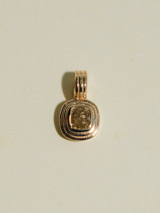 Earned It Yellow Diamond Triple Cushion Cut Charm in Yellow 14k Gold