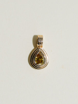 Money Money Money Yellow Diamond Triple Teardrop Cut Charm in Yellow 14k Gold