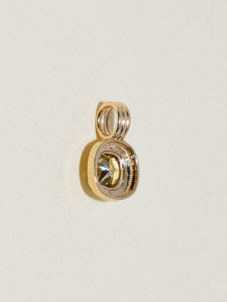 Mellow Hello Yellow Diamond Triple Cushion Cut Charm in Yellow 14k Gold