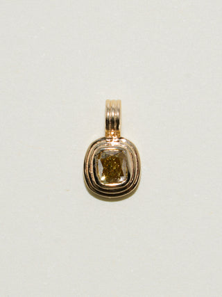 Mellow Hello Yellow Diamond Triple Cushion Cut Charm in Yellow 14k Gold