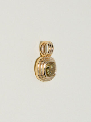 Mellow Hello Yellow Diamond Triple Cushion Cut Charm in Yellow 14k Gold
