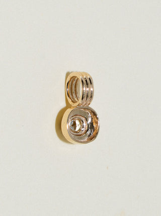 Beachy Keen Yellow Diamond Triple East West Cushion Cut Charm in Yellow 14k Gold