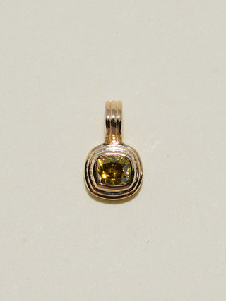4eva Yellow Diamond Triple Cushion Cut Charm in Yellow 14k Gold