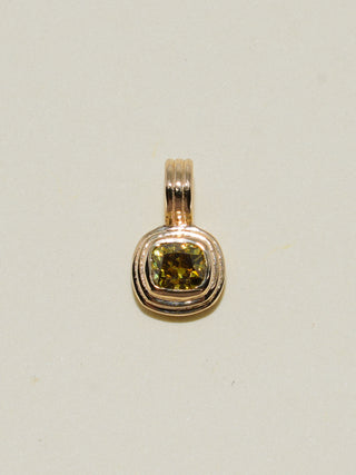 4eva Yellow Diamond Triple Cushion Cut Charm in Yellow 14k Gold