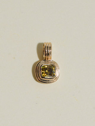 4eva Yellow Diamond Triple Cushion Cut Charm in Yellow 14k Gold