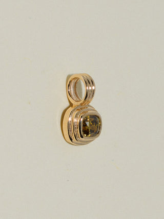 4eva Yellow Diamond Triple Cushion Cut Charm in Yellow 14k Gold