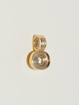 Mile High Yellow Diamond Triple East West Cushion Cut Charm in Yellow 14k Gold