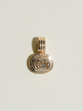 Mile High Yellow Diamond Triple East West Cushion Cut Charm in Yellow 14k Gold