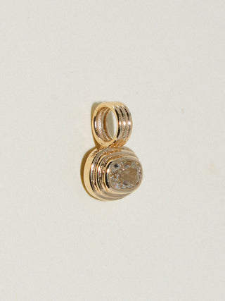Mile High Yellow Diamond Triple East West Cushion Cut Charm in Yellow 14k Gold