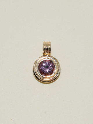 Sun is Set Zircon Triple Round Cut Charm in Yellow 14k Gold