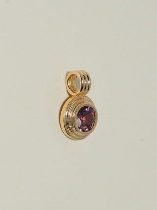 Toto Zircon Triple Round Cut Charm in Yellow 14k Gold