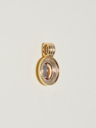 Queenie Zircon Triple Oval Cut Charm in Yellow 14k Gold