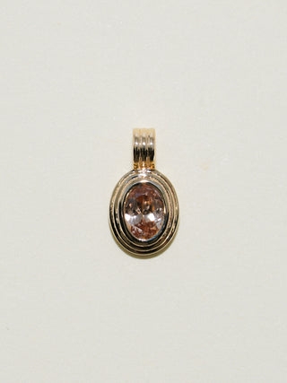 Queenie Zircon Triple Oval Cut Charm in Yellow 14k Gold
