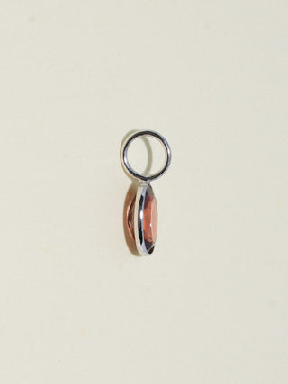 Knowing Things Zircon Oval Cut Charm in White 14k Gold