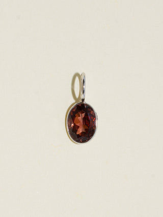 Knowing Things Zircon Oval Cut Charm in White 14k Gold