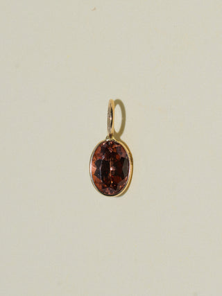 Kitty Gurl Zircon Oval Cut Charm in Yellow 14k Gold